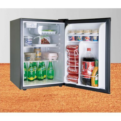  RCA 2.6 Cu Ft Single Door Mini Fridge RFR283, Stainless Steel