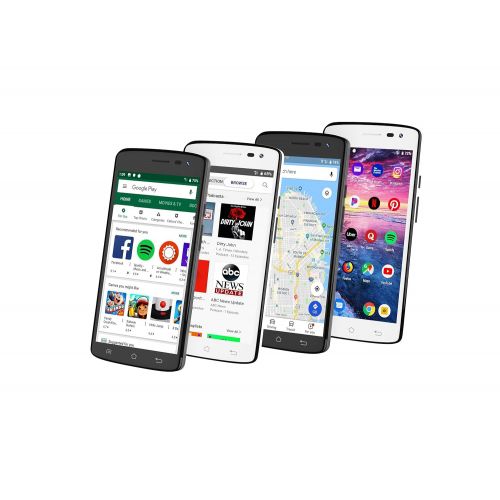  RCA Q2 Android 9.0 Pie, 5.0 HD, 4G LTE, 16GB, 8MP 5MP Dual Camera, Dual Sim, Unlocked Smartphone (Black)