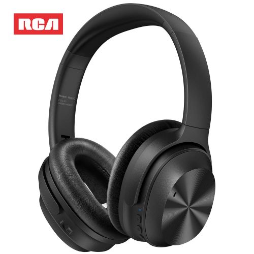  [아마존 핫딜] [아마존핫딜]Active Noise Canceling Headphones, RCA Bluetooth 5.0 Headphones Over Ear Wireless Headphones with Mic, Foldable Soft Protein Earpads, 25Hrs Playtime for Travel Work TV PC Cellphone