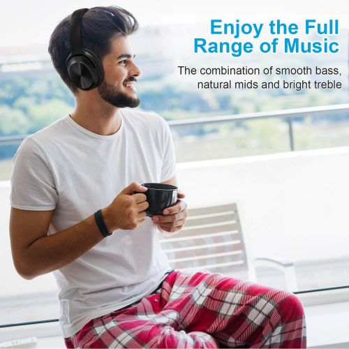  [아마존 핫딜] [아마존핫딜]Active Noise Canceling Headphones, RCA Bluetooth 5.0 Headphones Over Ear Wireless Headphones with Mic, Foldable Soft Protein Earpads, 25Hrs Playtime for Travel Work TV PC Cellphone