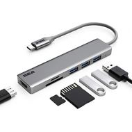 [아마존 핫딜] [아마존핫딜]USB C Hub, RCA USB C Adapter, 4K USB C to HDMI, 3 USB 3.0 Ports, SD/TF Card Readers, Compatible with MacBook Pro, Chromebook, XPS, Laptop and More USB Type C Devices