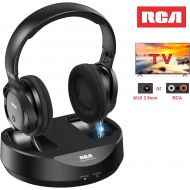 [아마존 핫딜] RCA Wireless TV Headphones, Over Ear Headphones for TV Watching, PC Phone MP3 iPod VCD DVD, Headphones for Seniors Hard of Hearing, 148ft/45M Range, Rechargeable and Adjustable