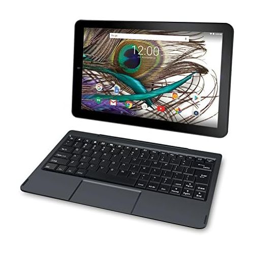  2019 RCA Viking Pro 10.1 Touchscreen 2-in-1 Tablet Laptop, Quad-Core Processor, 1GB RAM, 32GB SSD, WiFi, HDMI, Detachable Keyboard, Android 5.0 OS, charcoal