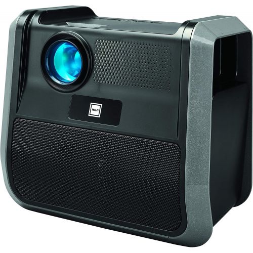  RCA - RPJ060 Portable Projector Home Theater Entertainment System - Outdoor, Built-in Handles and Speakers, Black, Graphite (RPJ060-BLACK/GRAPHITE)