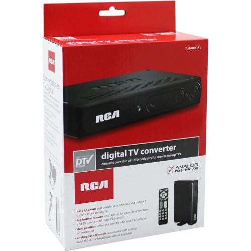  [아마존베스트]RCA DTA-800B1 Digital To Analog Pass-through TV Converter Box