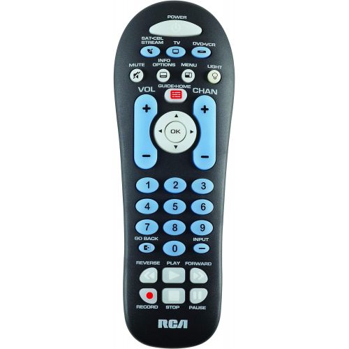  [아마존베스트]RCA RCR313BR Big Button Three-Device Universal Remote, Black