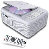 RCA Projector with Built-in Bluetooth & DVD Player - Movie Portable Projector, 1080P Supported for HD, Video & Screens - Silver