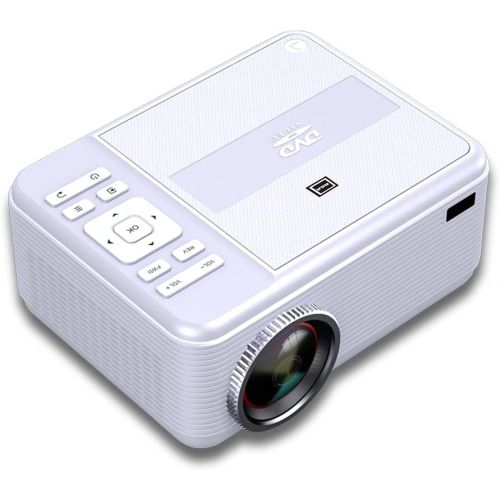  RCA Projector with Built-in Bluetooth & DVD Player - Movie Portable Projector, 1080P Supported for HD, Video & Screens - Silver