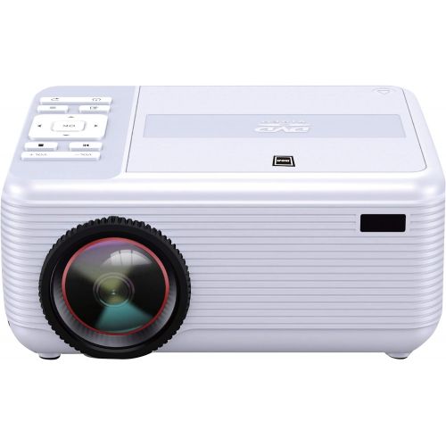 RCA Projector with Built-in Bluetooth & DVD Player - Movie Portable Projector, 1080P Supported for HD, Video & Screens - Silver