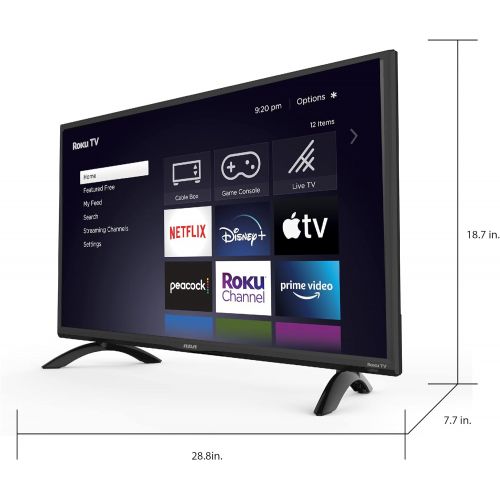  RCA 32-inch Flat Screen 720p Roku Smart LED TV - RTR3261, 2021 Model