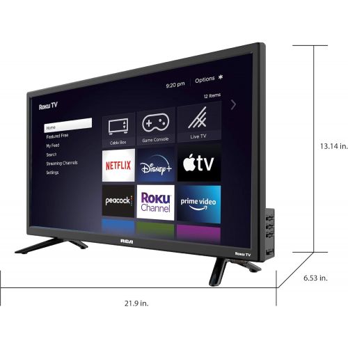  RCA 24-inch Flat Screen 720p Roku Smart LED TV - RTR2461, 2022 Model