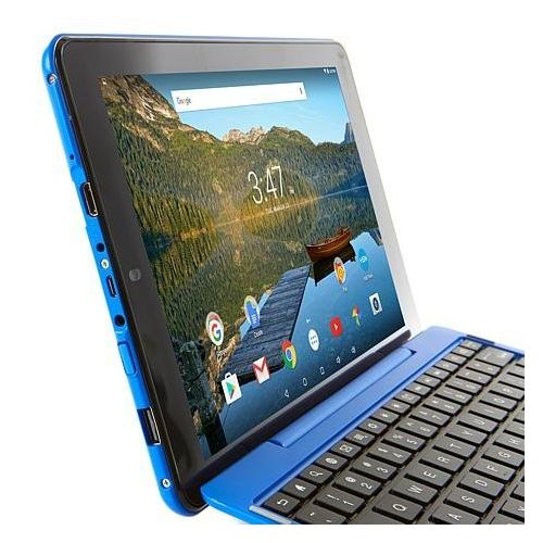  RCA Viking Pro 10 2-in-1 Tablet 32GB Quad Core Blue Laptop Computer with Touchscreen and Detachable Keyboard Google Android 6.0