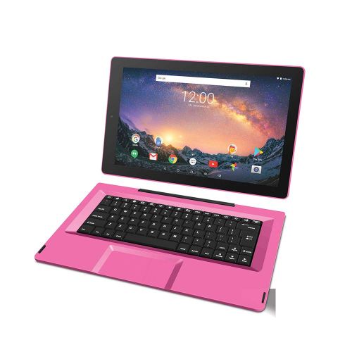  2018 RCA Galileo Pro 2-in-1 11.5 Touchscreen High Performance Tablet PC, Intel Quad-Core Processor 32GB SSD 1GB RAM WIFI Bluetooth Webcam Detachable Keyboard Android 6.0 Pink