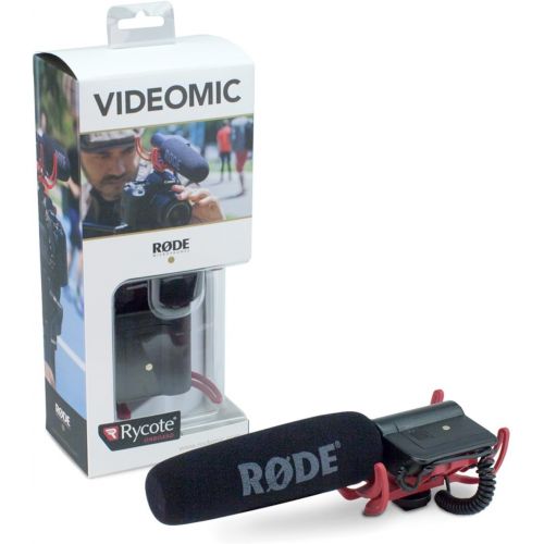로데 RØDE Microphones Rode VideoMic Microphone Pack with Rycote Lyre Mount, Boom Pole, Screw Adapter and Extension Cable