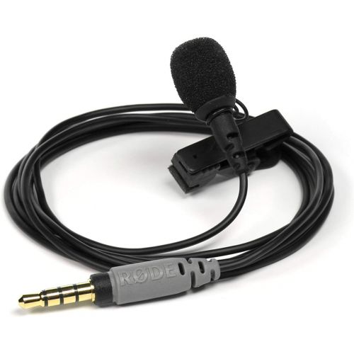 로데 RØDE Microphones Rode SmartLav+ Omnidirectional Lavalier Microphone for iPhone and Smartphones, Black