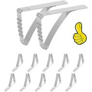 RDGOO Picnic Tablecloth Clips Holders Outdoor Table Cloth Weights Table Cover Clamps 12 Pack for 2 Inch Thick Picnic Plastic Folding Dining Camping Indoor Tables Stainless Table Clips fo