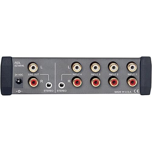  RDL EZ-MX4L Stereo 4-Channel, Line-Level Mixer