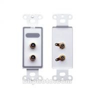 RDL D-PHN2 Dual Female Phono Jacks on D Plate (Solder Type)