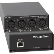 RDL Four XLR Female Microphone Inputs to RJ45 Network Interface