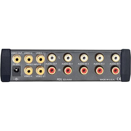  RDL EZ-AVX4 4-Channel Composite Video and Audio Switcher