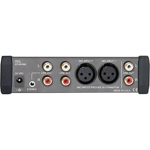  RDL EZ-MX4ML - Microphone and Stereo Line Audio Mixer