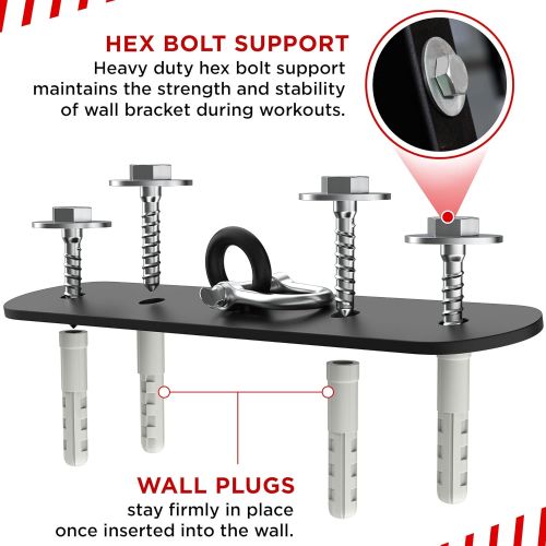  RDX 10” Ceiling Bracket with D-Shackle, 18 Gauge 6mm Heavy Duty Hook with Bolts Wall Plugs, Punch Bag, Double end Speed Ball Hanging, Boxing MMA Muay Thai Kickboxing Training Mount