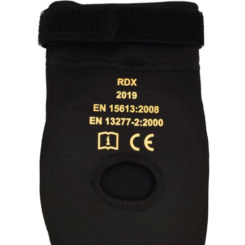  RDX MMA Elbow Support Brace Sleeve Pads Guard Bandage Elasticated Shield Protector,Black,Large, Large, Black