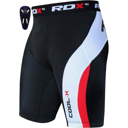  RDX MMA Mens Thermal Compression Shorts Groin Cup Boxing Training Guard Base Layer Fitness Running Exercise