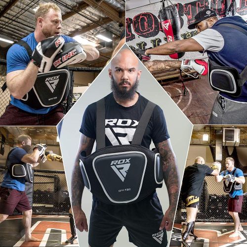  RDX Chest Guard Boxing Belly Pad Rib Shield MMA Body Protector Martial Arts Armour Taekwondo Training