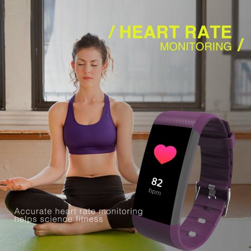  READ New Fitness Tracker, Heart Rate Monitor, IP67 Waterproof Smart Bracelet with Camera Remote Shoot, Activity Fitness Wristband R11 Pedometer for Bluetooth Android and iOS