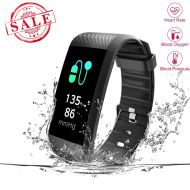 READ New Fitness Tracker, Heart Rate Monitor, IP67 Waterproof Smart Bracelet with Camera Remote Shoot, Activity Fitness Wristband R11 Pedometer for Bluetooth Android and iOS (R11-Black)