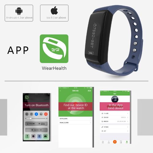  Fitness Tracker READ R17 Smart Watch Heart Rate Blood Pressure Sleep Monitoring Waterproof ECG Real...