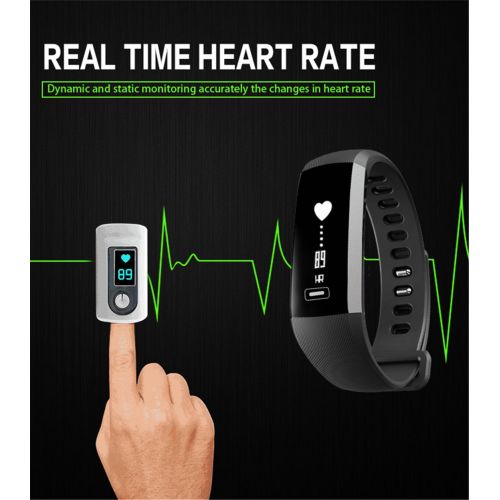  Smart Watch Fitness Tracker READ R5.PRO Heart Rate Monitor Blood Pressure Bracelet Pedometer Activity Tracker Sleep Monitoring Call SMS SNS Remind Watch for Android iOS (Blue)