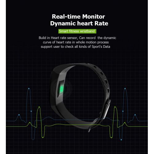  Fitness Tracker READ R17 Smart Watch Heart Rate Blood Pressure Sleep Monitoring Waterproof ECG Real -time Monitor Support USB-charge Watch Call SMS SNS Remind Watch for (bule)