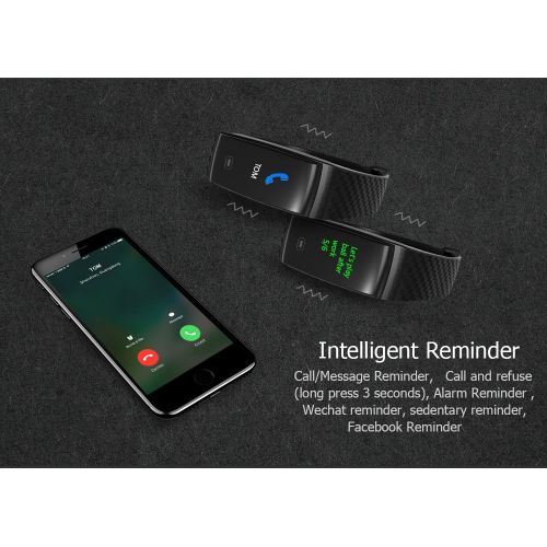  Fitness Tracker READ R17 Smart Watch Heart Rate Blood Pressure Sleep Monitoring Waterproof ECG Real -time Monitor Support USB-charge Watch Call SMS SNS Remind Watch for (bule)