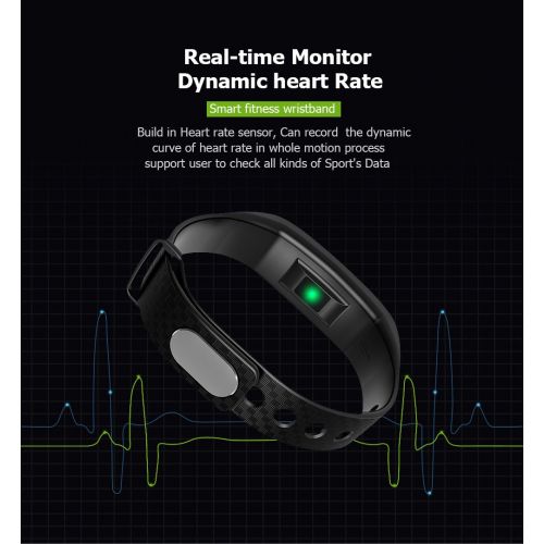  Fitness Tracker READ R17 Smart Watch Heart Rate Blood Pressure Sleep Monitoring Waterproof ECG Real -time Monitor Support USB-Charge Watch Call SMS SNS Remind Watch for (Purple)