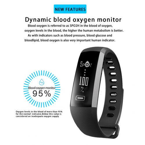  Smart Watch, Fitness Tracker, READ R5.PRO Heart Rate Monitor Blood Pressure Bracelet Pedometer Activity Tracker Sleep Monitoring Call SMS SNS Remind Watch for Android iOS (Grey)