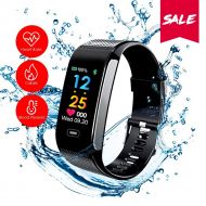 READ Sport Fitness Activity Tracker R18 Smart Watch Heart Rate Blood Pressure Sleep Support USB-Charge Watch Waterproof Call Message and SNS Sedentary Remind Watch for Android iOS