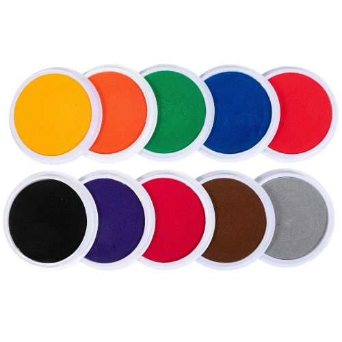  [아마존베스트]READY 2 LEARN Jumbo Circular Washable Pads - 10 count - Assorted colors