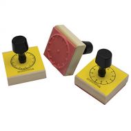 [아마존베스트]READY 2 LEARN - CE099 Ready 2 Learn Analog Clock Stamps - Set of 3 - Wooden Stamps for Telling Time Activities and DIY - Use for Flashcards, Worksheets, Invitations, Albums and Scr