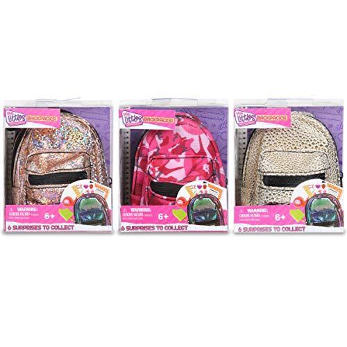  [아마존베스트]Real Littles - Micro Backpack - 3 Pack with 18 Stationary Surprises Inside! - Styles May Vary