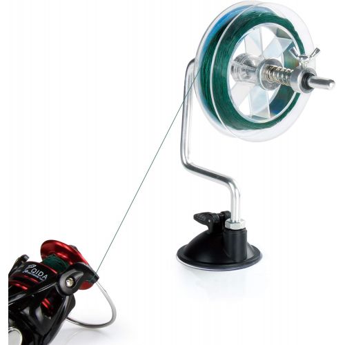  [아마존베스트]Reawow aluminium alloy line reel with suction cup clamp hand reel fishing line spooler system clip winding machine