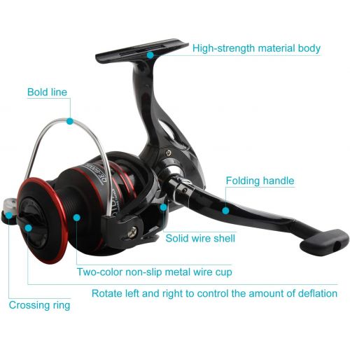  [아마존베스트]REAWOW Telescopic Fishing Rod and Reels Combo Portable Carbon Super Light Fishing Rod Bass Fishing Reel Sea Fishing Reels Spinning Wheel Reel