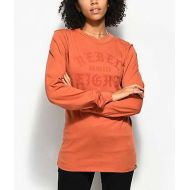 REBEL8 Scriptum Burnt Orange Long Sleeve T-Shirt
