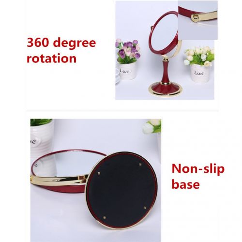  REBUNE High-End Desktop Double-Sided Rotating Mirror Princess Mirror Vanity Fashion Mirror 6 inch