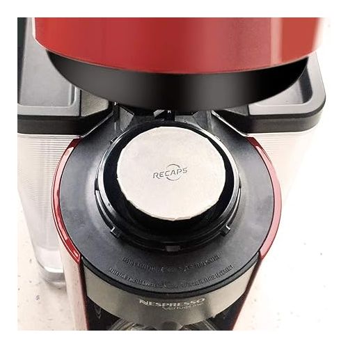  RECAPS Aluminum Foils Lids Seals to Reuse Coffee Pods Reusable Coffee Filter Refillable Filter Compatible with Nespresso VertuoLine Vertuo Only 100 Pcs 62mm