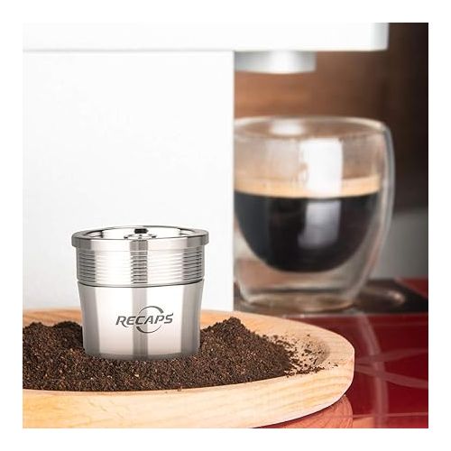  RECAPS Stainless Steel Refillable Filter Reusable Pod Compatible with Illy Machines 1 Piece