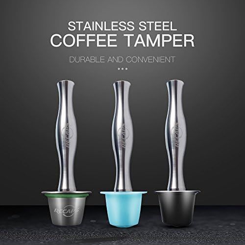  RECAPS-Edelstahl-Kaffee Tamper Fuellwerkzeug Kompatibel Mit Nespresso-Maschine nachfuellbare Kapsel Pressing Kaffee Grind Durchmesser 23 mm (Nur keine Kapsel Tamper)