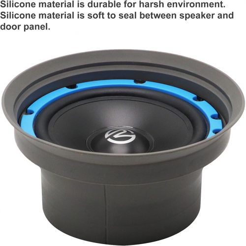  Recoil SPB65 Foldable Silicone 6.5” Car Speaker Baffle Kits with Egg Crate Foam for Sound Quality Improvement and Speaker Protection One Pair (6.5”)