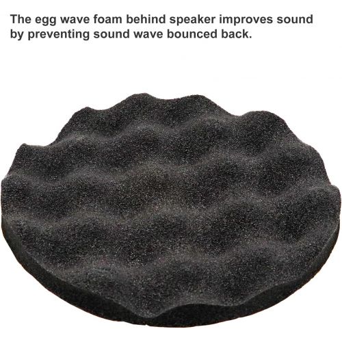  Recoil SPB65 Foldable Silicone 6.5” Car Speaker Baffle Kits with Egg Crate Foam for Sound Quality Improvement and Speaker Protection One Pair (6.5”)